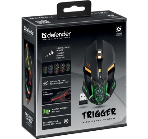Defender Mysz gamingowa bezprzewodowa TRIGGER GM-934 Defender Mysz gamingowa bezprzewodowa TRIGGER GM-934