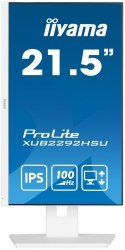 IIYAMA Monitor 21.5 cala ProLite XUB2292HSU-W6 IPS,100Hz,FreeSync,PIVOT,0.4ms,HDMI, DP,4xUSB(3.2),2x2W,HAS(150mm), Biały