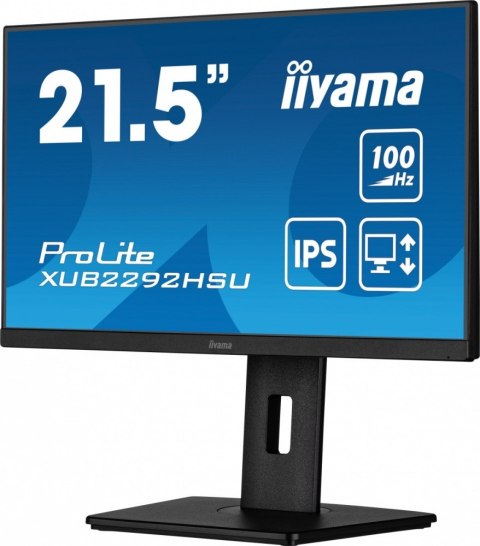 IIYAMA Monitor 21.5 cala XUB2292HSU-B6 IPS,100Hz,FreeSync,PIVOT,0.4ms,HDMI, DP,4xUSB(3.2),2x2W,HAS(150mm) IIYAMA Monitor 21.5 cala XUB2292HSU-B6 IPS,100Hz,FreeSync,PIVOT,0.4ms,HDMI, DP,4xUSB(3.2),2x2W,HAS(150mm)