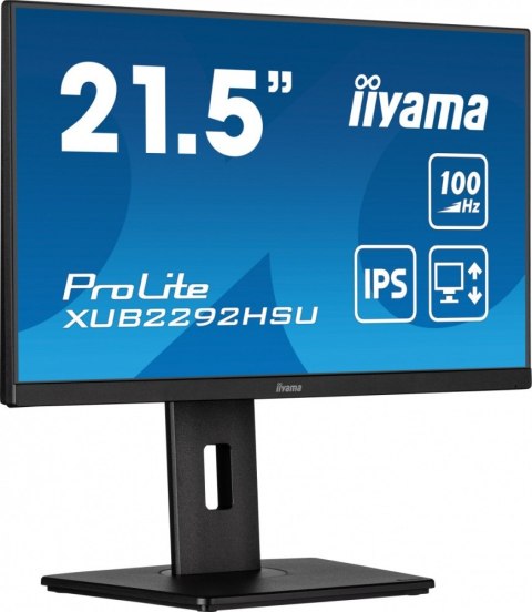 IIYAMA Monitor 21.5 cala XUB2292HSU-B6 IPS,100Hz,FreeSync,PIVOT,0.4ms,HDMI, DP,4xUSB(3.2),2x2W,HAS(150mm) IIYAMA Monitor 21.5 cala XUB2292HSU-B6 IPS,100Hz,FreeSync,PIVOT,0.4ms,HDMI, DP,4xUSB(3.2),2x2W,HAS(150mm)