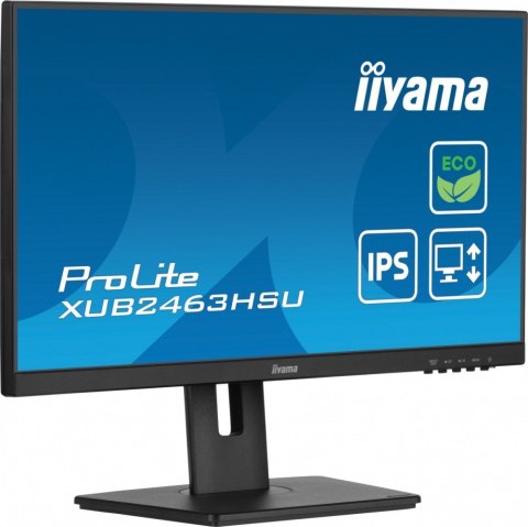 IIYAMA Monitor 23.8 cala ProLite XUB2463HSU-B1 IPS,100HZ,ECO,3ms,SLIM,HDMI,DP,2x USB3.22x2W,HAS(150mm),TCO,EPEAT IIYAMA Monitor 23.8 cala ProLite XUB2463HSU-B1 IPS,100HZ,ECO,3ms,SLIM,HDMI,DP,2x USB3.22x2W,HAS(150mm),TCO,EPEAT