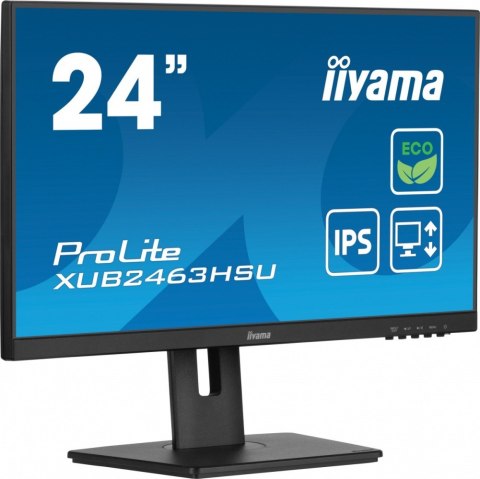 IIYAMA Monitor 23.8 cala ProLite XUB2463HSU-B1 IPS,100HZ,ECO,3ms,SLIM,HDMI,DP,2x USB3.22x2W,HAS(150mm),TCO,EPEAT IIYAMA Monitor 23.8 cala ProLite XUB2463HSU-B1 IPS,100HZ,ECO,3ms,SLIM,HDMI,DP,2x USB3.22x2W,HAS(150mm),TCO,EPEAT