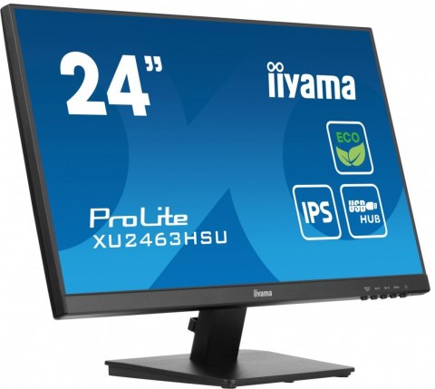 IIYAMA Monitor 24 cale XU2463HSU-B1 IPS,100HZ,ECO,3ms,SLIM,HDMI,DP,2x USB3.2 ,TCO,EPEAT IIYAMA Monitor 24 cale XU2463HSU-B1 IPS,100HZ,ECO,3ms,SLIM,HDMI,DP,2x USB3.2 ,TCO,EPEAT