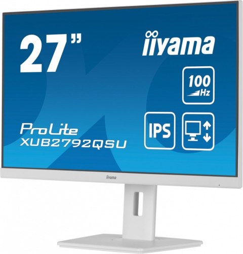 IIYAMA Monitor 27 cali ProLite XUB2792QSU-W6 IPS,QHD,HAS(150mm),100Hz,4xUSB3.2,SLIM IIYAMA Monitor 27 cali ProLite XUB2792QSU-W6 IPS,QHD,HAS(150mm),100Hz,4xUSB3.2,SLIM