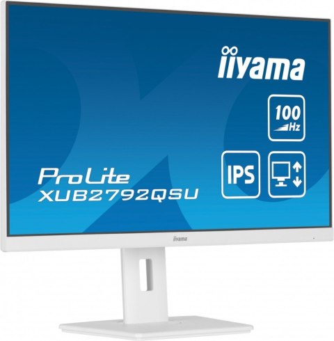 IIYAMA Monitor 27 cali ProLite XUB2792QSU-W6 IPS,QHD,HAS(150mm),100Hz,4xUSB3.2,SLIM IIYAMA Monitor 27 cali ProLite XUB2792QSU-W6 IPS,QHD,HAS(150mm),100Hz,4xUSB3.2,SLIM