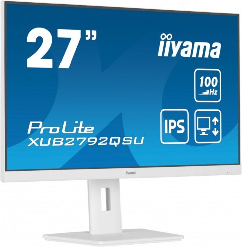 IIYAMA Monitor 27 cali ProLite XUB2792QSU-W6 IPS,QHD,HAS(150mm),100Hz,4xUSB3.2,SLIM IIYAMA Monitor 27 cali ProLite XUB2792QSU-W6 IPS,QHD,HAS(150mm),100Hz,4xUSB3.2,SLIM