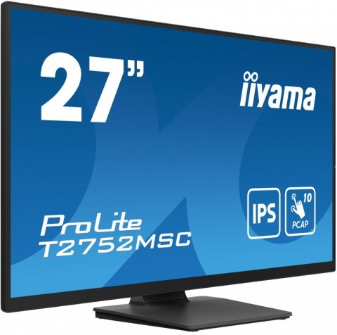 IIYAMA Monitor 27 cali T2752MSC-B1 10 PKT. POJ,IPS,HDMI,DP,2x2USB(3.2),2x1W400cd/m2,7H, IIYAMA Monitor 27 cali T2752MSC-B1 10 PKT. POJ,IPS,HDMI,DP,2x2USB(3.2),2x1W400cd/m2,7H,