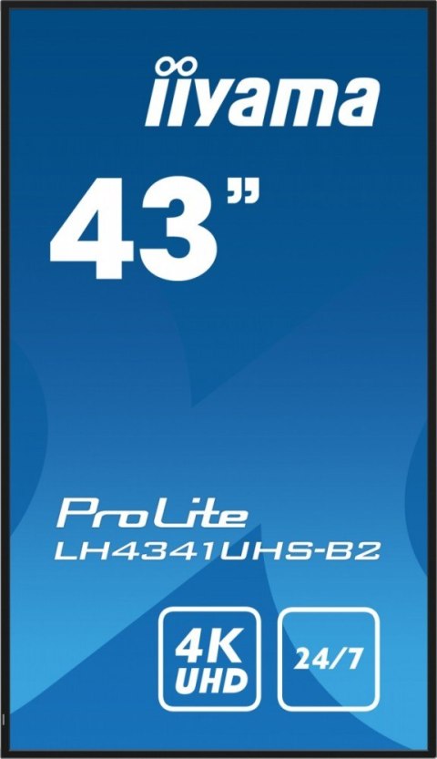 IIYAMA Monitor ProLite LH4341UHS-B2 42.5 cala 24/7,500cd,4K,IPS,3xHDMI IIYAMA Monitor ProLite LH4341UHS-B2 42.5 cala 24/7,500cd,4K,IPS,3xHDMI