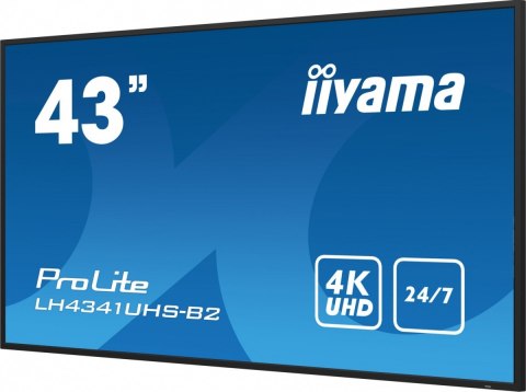 IIYAMA Monitor ProLite LH4341UHS-B2 42.5 cala 24/7,500cd,4K,IPS,3xHDMI IIYAMA Monitor ProLite LH4341UHS-B2 42.5 cala 24/7,500cd,4K,IPS,3xHDMI
