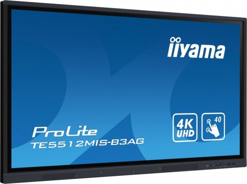 IIYAMA Monitor interaktywny 55 cali TE5512MIS-B3AG INFRARED,40pkt,IPS,4K,7H,WiFi,VGA,HDMI, USB-c,Wifi,Bluetooth,metal,8ms IIYAMA Monitor interaktywny 55 cali TE5512MIS-B3AG INFRARED,40pkt,IPS,4K,7H,WiFi,VGA,HDMI, USB-c,Wifi,Bluetooth,metal,8ms