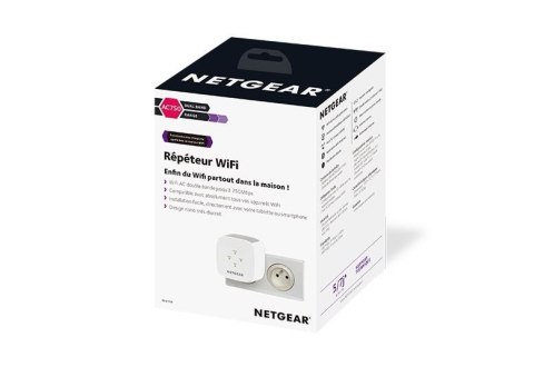 Netgear Wzmacniacz sygnału EX3110 AC750 Wall Plug WiFi Extender Netgear Wzmacniacz sygnału EX3110 AC750 Wall Plug WiFi Extender