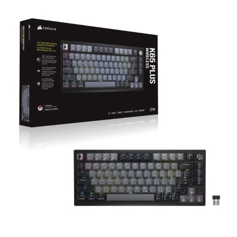 Corsair Klawiatura K65 Plus Wireless 75% RGB Corsair Klawiatura K65 Plus Wireless 75% RGB