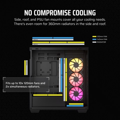 Corsair Obudowa 3500X ICUE LINK RGB TG Mid-Tower czarna Corsair Obudowa 3500X ICUE LINK RGB TG Mid-Tower czarna