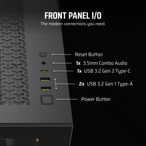 Corsair Obudowa 3500X ICUE LINK RGB TG Mid-Tower czarna Corsair Obudowa 3500X ICUE LINK RGB TG Mid-Tower czarna