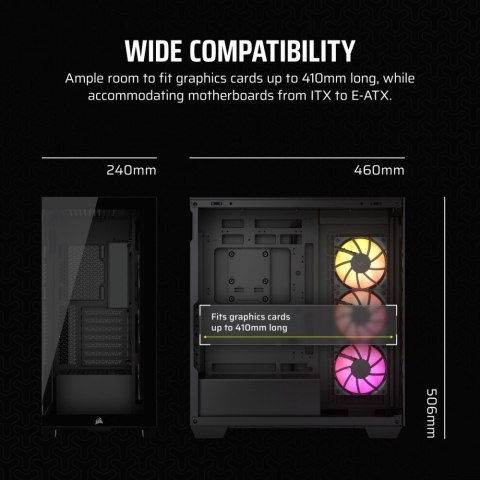 Corsair Obudowa 3500X ICUE LINK RGB TG Mid-Tower czarna Corsair Obudowa 3500X ICUE LINK RGB TG Mid-Tower czarna