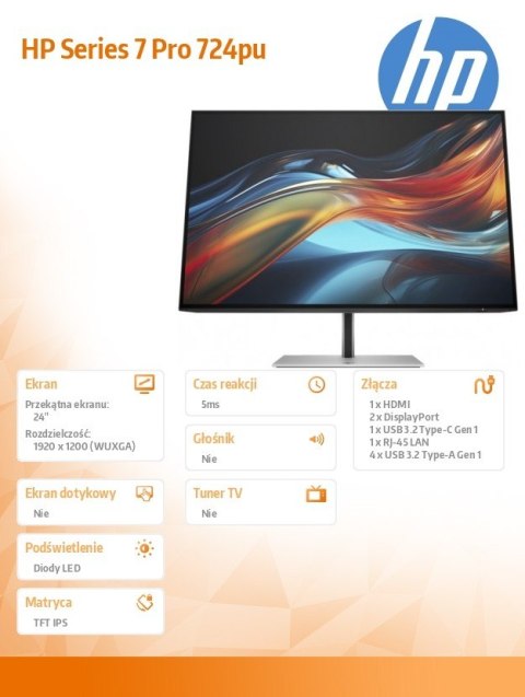 HP Inc. Monitor S7 Pro 724pu WUXGA USB-C 8Y2F7AA HP Inc. Monitor S7 Pro 724pu WUXGA USB-C 8Y2F7AA