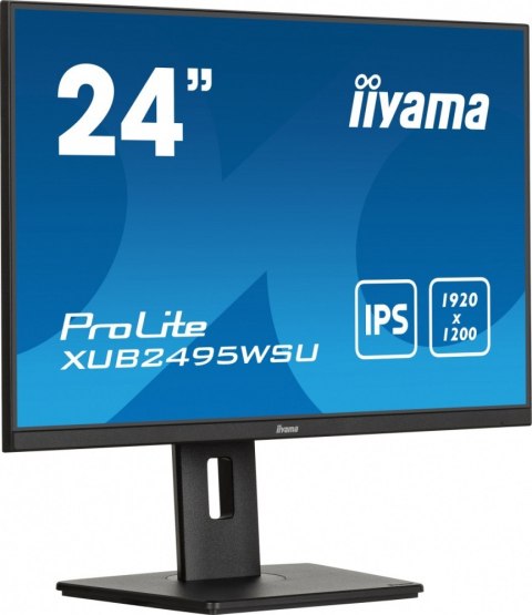 IIYAMA Monitor 24 cale XUB2495WSU-B7 IPS,16:10,300cd,4ms,HDMI,DP,3xUSB(3.2), 1xUSB-c,2x2W,FlickerFree,HAS(150mm) IIYAMA Monitor 24 cale XUB2495WSU-B7 IPS,16:10,300cd,4ms,HDMI,DP,3xUSB(3.2), 1xUSB-c,2x2W,FlickerFree,HAS(150mm)