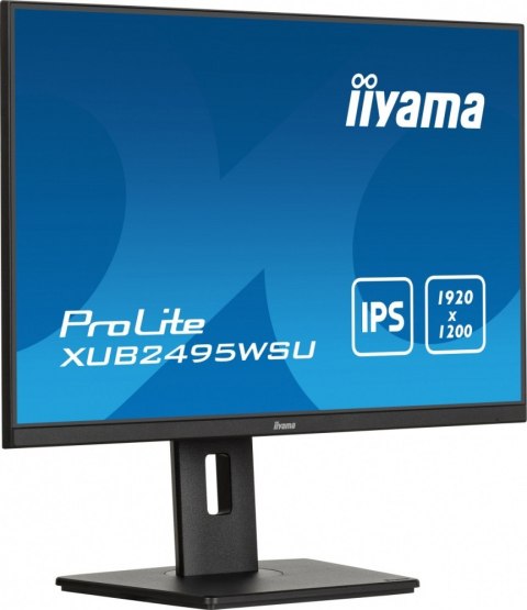 IIYAMA Monitor 24 cale XUB2495WSU-B7 IPS,16:10,300cd,4ms,HDMI,DP,3xUSB(3.2), 1xUSB-c,2x2W,FlickerFree,HAS(150mm) IIYAMA Monitor 24 cale XUB2495WSU-B7 IPS,16:10,300cd,4ms,HDMI,DP,3xUSB(3.2), 1xUSB-c,2x2W,FlickerFree,HAS(150mm)