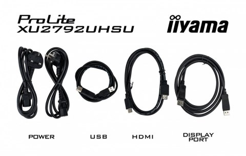 IIYAMA Monitor 27 cali XU2792UHSU-B6 4K,IPS,DP,HDMI,USB-C Power delivery, 350 cd, DPS IIYAMA Monitor 27 cali XU2792UHSU-B6 4K,IPS,DP,HDMI,USB-C Power delivery, 350 cd, DPS