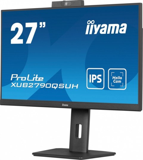 IIYAMA Monitor 27 cali XUB2790QSUH-B1 IPS,QHD,CAM,MIC,HDMI,DP,3xUSB(3.2), 100Hz,ADAPTIVE SYNC,FlickerFree,2x2W,WINDOWS HELLO IIYAMA Monitor 27 cali XUB2790QSUH-B1 IPS,QHD,CAM,MIC,HDMI,DP,3xUSB(3.2), 100Hz,ADAPTIVE SYNC,FlickerFree,2x2W,WINDOWS HELLO