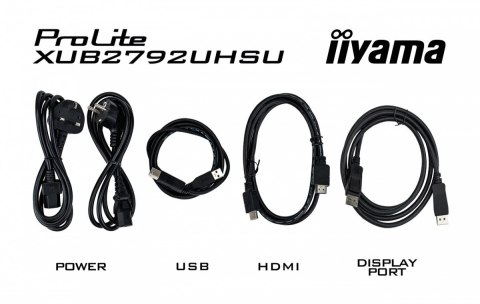 IIYAMA Monitor 27 cali XUB2792UHSU-B6,4K,IPS,DP,HDMI,USB-C IIYAMA Monitor 27 cali XUB2792UHSU-B6,4K,IPS,DP,HDMI,USB-C