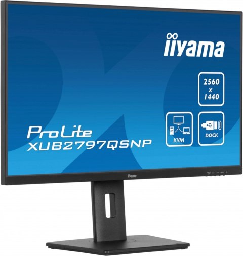 IIYAMA Monitor 27 cali XUB2797QSNP-B1,IPS,QHD,USB-c Dock,KVM,HDMI /5y/ IIYAMA Monitor 27 cali XUB2797QSNP-B1,IPS,QHD,USB-c Dock,KVM,HDMI /5y/