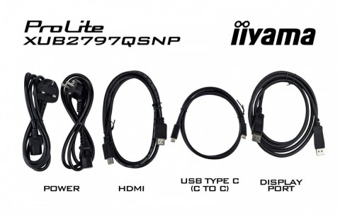 IIYAMA Monitor 27 cali XUB2797QSNP-B1,IPS,QHD,USB-c Dock,KVM,HDMI /5y/ IIYAMA Monitor 27 cali XUB2797QSNP-B1,IPS,QHD,USB-c Dock,KVM,HDMI /5y/