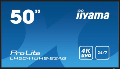 IIYAMA Monitor 50 cali LH5041UHS-B2 VA,4K,24/7,LAN,USB,HDMI IIYAMA Monitor 50 cali LH5041UHS-B2 VA,4K,24/7,LAN,USB,HDMI