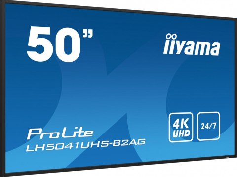 IIYAMA Monitor 50 cali LH5041UHS-B2 VA,4K,24/7,LAN,USB,HDMI IIYAMA Monitor 50 cali LH5041UHS-B2 VA,4K,24/7,LAN,USB,HDMI