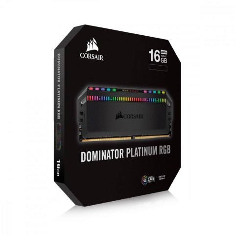 Corsair Pamięć DDR4 Dominator Platinum RGB 32GB/3200 (2*16GB) CL16 czarna Corsair Pamięć DDR4 Dominator Platinum RGB 32GB/3200 (2*16GB) CL16 czarna