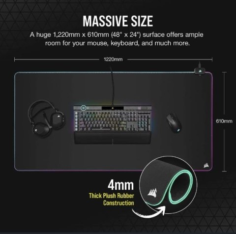 Corsair Podkładka pod mysz MM700 RGB 3XL Corsair Podkładka pod mysz MM700 RGB 3XL
