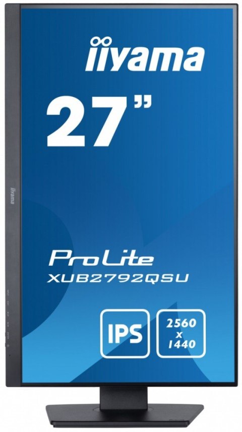 IIYAMA Monitor 27 cali XUB2792QSU-B5 IPS,QHD,HAS(150mm),DVI,HDMI,DP,USB IIYAMA Monitor 27 cali XUB2792QSU-B5 IPS,QHD,HAS(150mm),DVI,HDMI,DP,USB