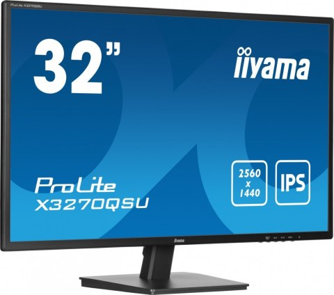 IIYAMA Monitor 32 cale X3270QSU-B1 IPS,WQHD,HDMI,DP,100Hz,250cd,3ms,2x2W, 3xUSB(3.2),FlickerFree,VESA IIYAMA Monitor 32 cale X3270QSU-B1 IPS,WQHD,HDMI,DP,100Hz,250cd,3ms,2x2W, 3xUSB(3.2),FlickerFree,VESA