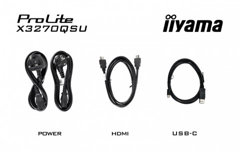 IIYAMA Monitor 32 cale X3270QSU-B1 IPS,WQHD,HDMI,DP,100Hz,250cd,3ms,2x2W, 3xUSB(3.2),FlickerFree,VESA IIYAMA Monitor 32 cale X3270QSU-B1 IPS,WQHD,HDMI,DP,100Hz,250cd,3ms,2x2W, 3xUSB(3.2),FlickerFree,VESA