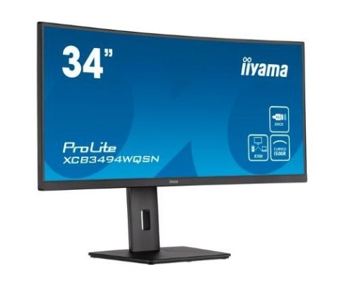 IIYAMA Monitor 34 cale XCB3494WQSN-B5 VA,UWQHD,1500R,USB-cDock,KVM,HAS(150mm) IIYAMA Monitor 34 cale XCB3494WQSN-B5 VA,UWQHD,1500R,USB-cDock,KVM,HAS(150mm)