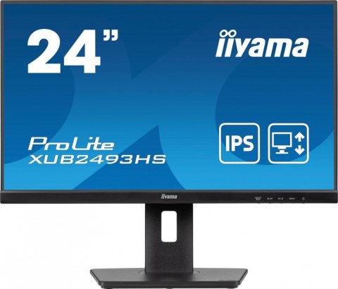 IIYAMA Monitor ProLite 23.8 cala XUB2493HS-B6 A, IPS, HDMI, DP, 2x2W, HAS, 300cd/m2, obrót stopy 120 stopni IIYAMA Monitor ProLite 23.8 cala XUB2493HS-B6 A, IPS, HDMI, DP, 2x2W, HAS, 300cd/m2, obrót stopy 120 stopni
