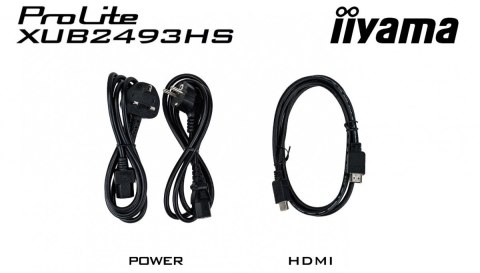 IIYAMA Monitor ProLite 23.8 cala XUB2493HS-B6 A, IPS, HDMI, DP, 2x2W, HAS, 300cd/m2, obrót stopy 120 stopni IIYAMA Monitor ProLite 23.8 cala XUB2493HS-B6 A, IPS, HDMI, DP, 2x2W, HAS, 300cd/m2, obrót stopy 120 stopni