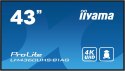 IIYAMA Monitor wielkoformatowy 43 cale LH4360UHS-B1AG matowy 24h/7 500(cd/m2) VA 3840 x 2160 UHD(4K) Android.11 Wifi CMS(iiSignage2)