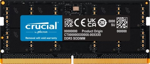 Crucial Pamięć do notebooka DDR5 SODIMM 32GB/5600 CL46 (16Gbit) Crucial Pamięć do notebooka DDR5 SODIMM 32GB/5600 CL46 (16Gbit)