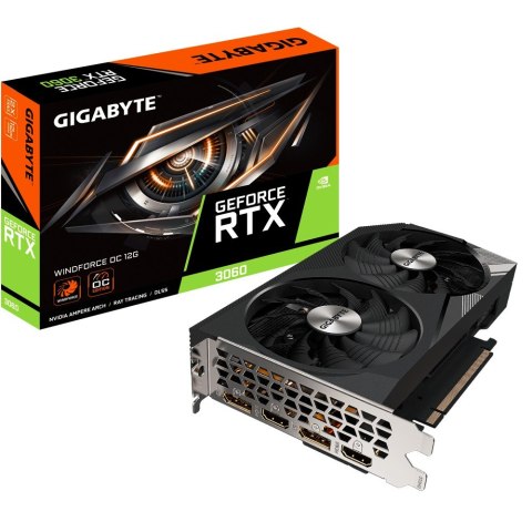 Gigabyte Karta graficzna GeForce RTX 3060 Windforce OC 2.0 12GB GDDR6 192bit Gigabyte Karta graficzna GeForce RTX 3060 Windforce OC 2.0 12GB GDDR6 192bit