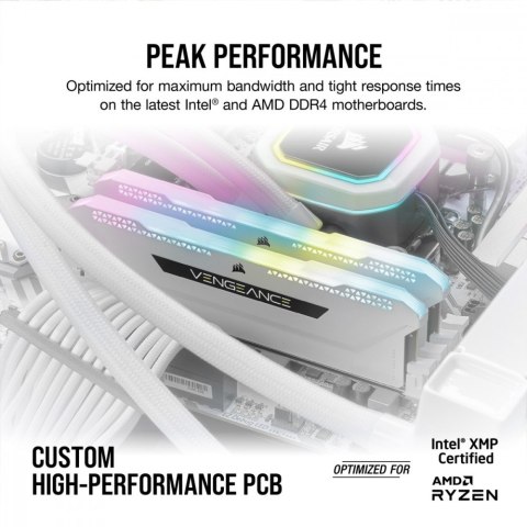Corsair Pamięć DDR4 Vengeance RGB PRO SL 32GB/3200(2*16GB) biały Corsair Pamięć DDR4 Vengeance RGB PRO SL 32GB/3200(2*16GB) biały