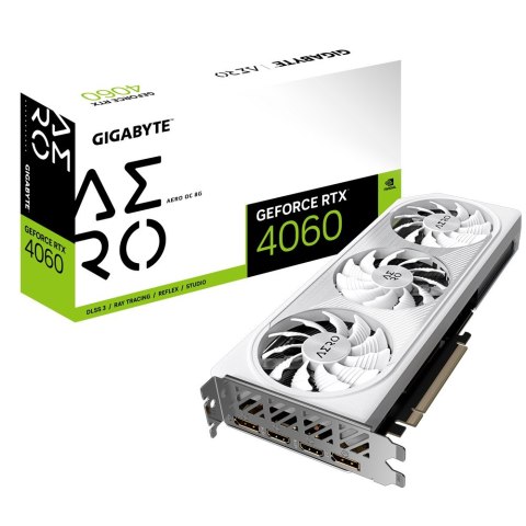Gigabyte Karta graficzna GeForce RTX 4060 AERO OC 8G GDDR6 128bit 2DP/2HDMI Gigabyte Karta graficzna GeForce RTX 4060 AERO OC 8G GDDR6 128bit 2DP/2HDMI
