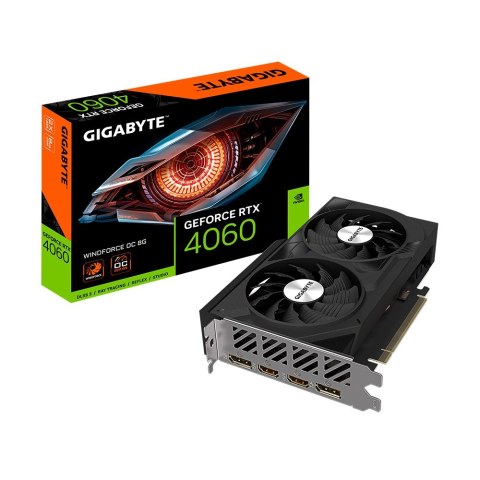Gigabyte Karta graficzna GeForce RTX 4060 WINDFORCE OC 8G GDDR6 128bit 2DP Gigabyte Karta graficzna GeForce RTX 4060 WINDFORCE OC 8G GDDR6 128bit 2DP