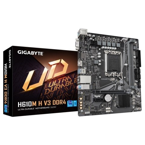 Gigabyte Płyta główna H610M H V3 DDR4 s1700 2DDR4 HDMI USB mATX Gigabyte Płyta główna H610M H V3 DDR4 s1700 2DDR4 HDMI USB mATX