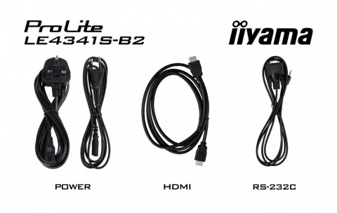 IIYAMA Monitor 42.5 cala ProLite LE4341S-B2 IPS,FHD,18/7,LAN,HDMI IIYAMA Monitor 42.5 cala ProLite LE4341S-B2 IPS,FHD,18/7,LAN,HDMI