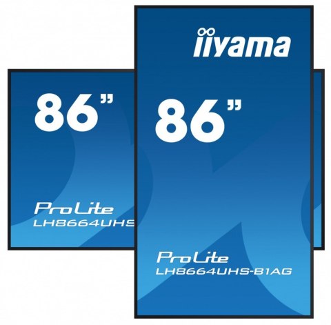 IIYAMA Monitor 85.6 cala ProLite LH8664UHS-B1AG,24/7,IPS,ANDROID.11,4K IIYAMA Monitor 85.6 cala ProLite LH8664UHS-B1AG,24/7,IPS,ANDROID.11,4K