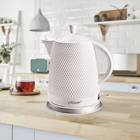 Feel-Maestro Ceramiczny czajnik elektryczny 1,5l 1500W MR-069-WHITE Feel-Maestro Ceramiczny czajnik elektryczny 1,5l 1500W MR-069-WHITE