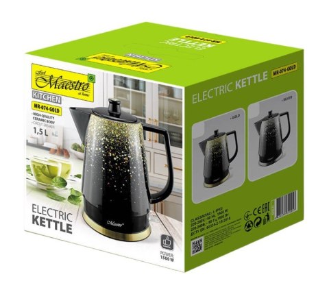 Feel-Maestro Ceramiczny czajnik elektryczny 1,5l 1500W MR-074-GOLD Feel-Maestro Ceramiczny czajnik elektryczny 1,5l 1500W MR-074-GOLD