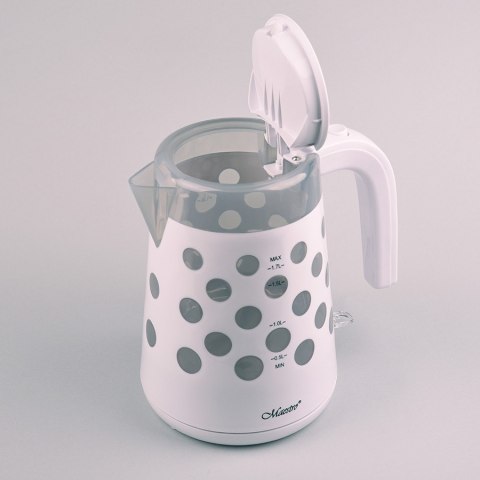 Feel-Maestro Czajnik elektryczny 1,7l 2200W "KROPKI" MR-045-WHITE Feel-Maestro Czajnik elektryczny 1,7l 2200W "KROPKI" MR-045-WHITE