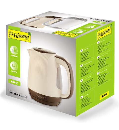 Feel-Maestro Czajnik elektryczny 1,7l 2200W MR-042-WHITE Feel-Maestro Czajnik elektryczny 1,7l 2200W MR-042-WHITE